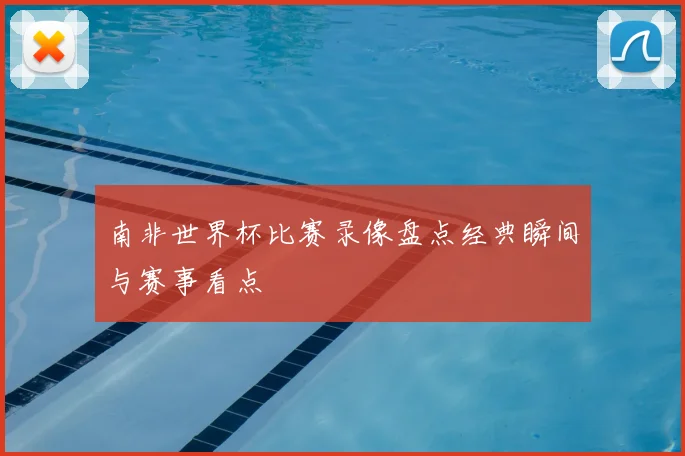 南非世界杯比赛录像盘点经典瞬间与赛事看点